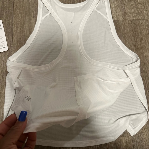 Athleta White Grid-Texture Tank - Picture 6 of 6